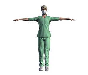 Nurse woman game character