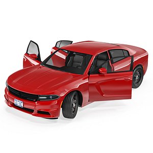 dodge charger 2015 rigged 3d max
