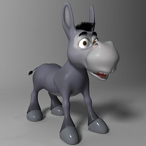 Cartoon Donkey Rigged