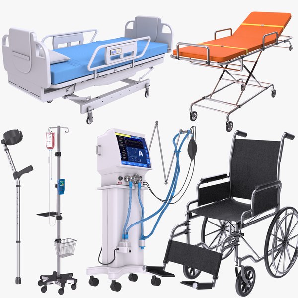 hospital bed 3d model