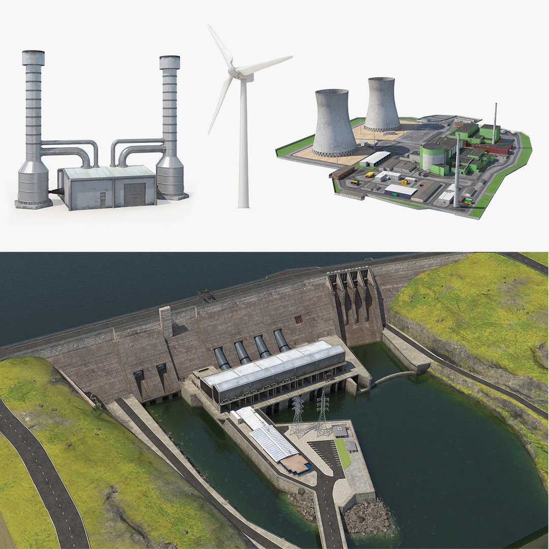 Power Plants Collection 2 3D model preview