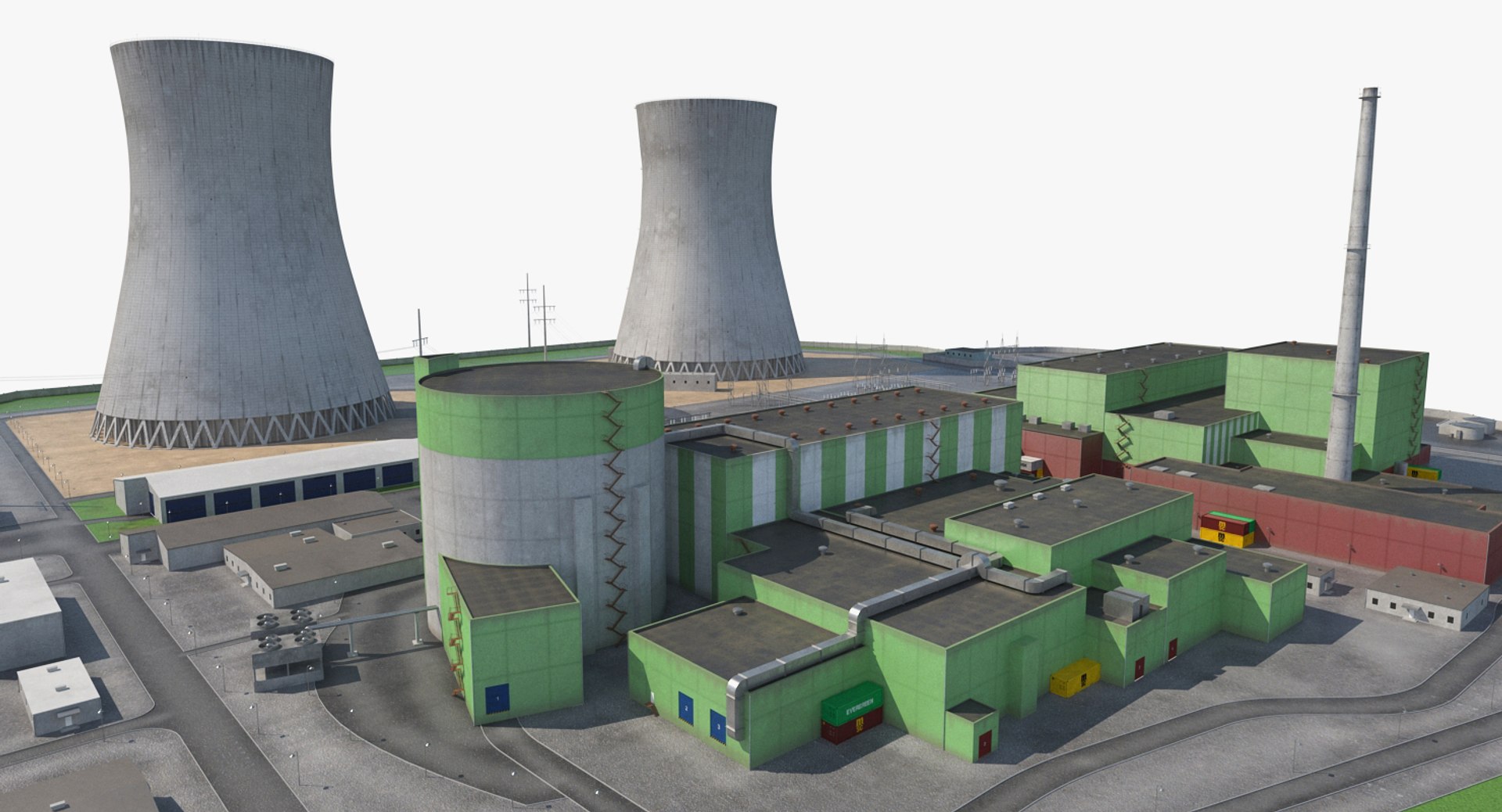 3D power plants 2 model - TurboSquid 1395334