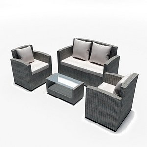 outdoor garden furniture set 3D model