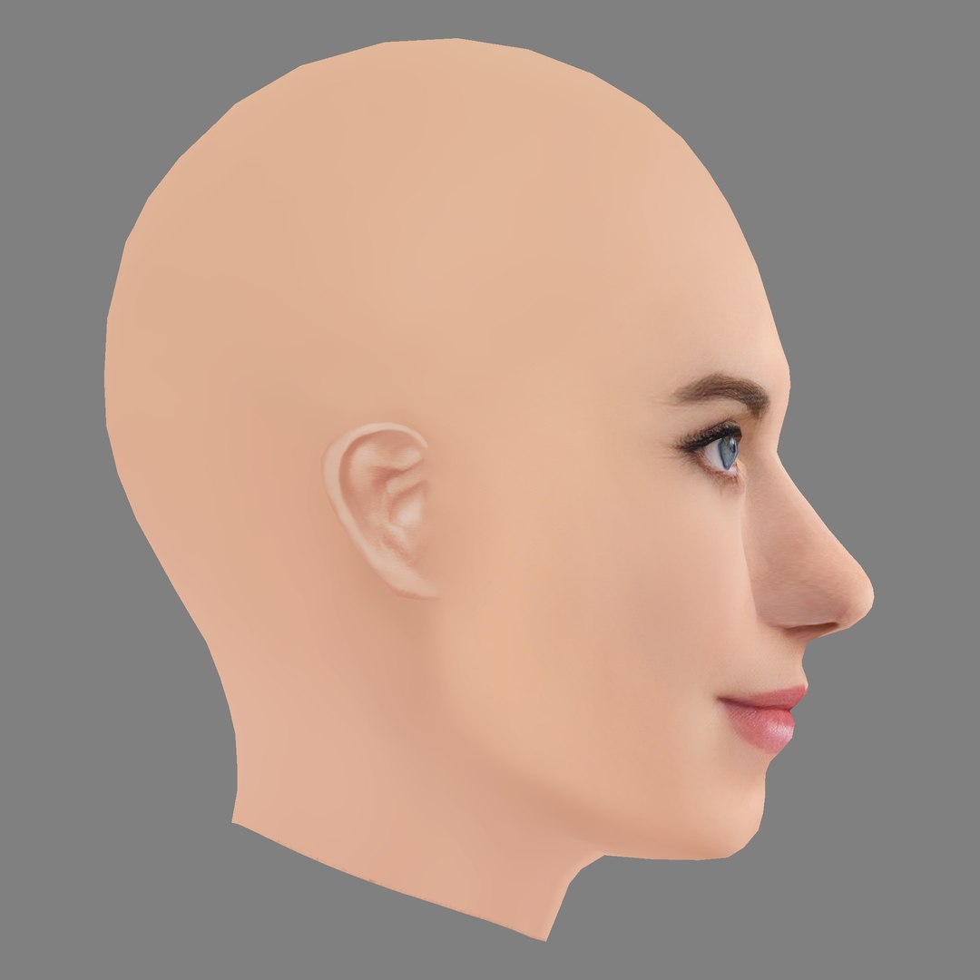 Allison Williams Head - No Hair - Low Poly Head For Game 3D Model ...
