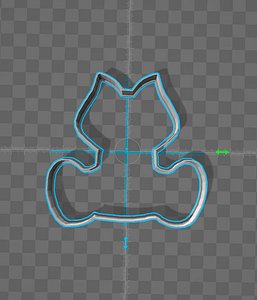 3d cookie cutter cat model