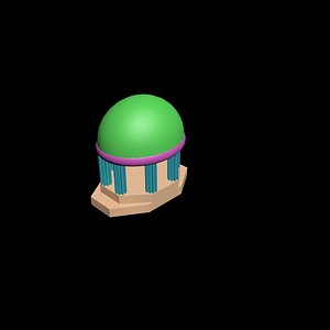 roman greek temple 3d model