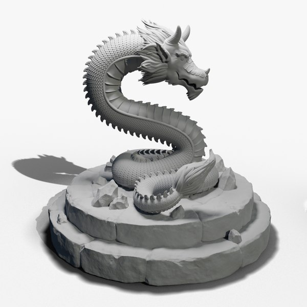 3D Dragon Sculpture Print - TurboSquid 1729132