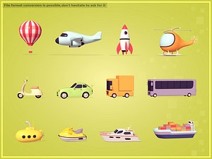 Cartoon Vehicles Pack
