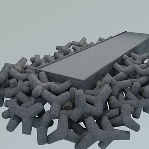 3D model Pier breakwater