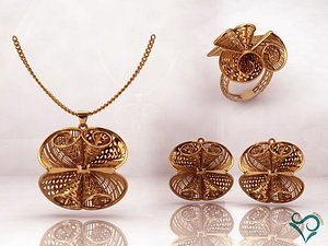 modeler engaged printing ring 3D model