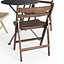 Outdoor French 3 legs Cafe Folding Table and Chairs
