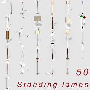 50 standing lamps 3d model