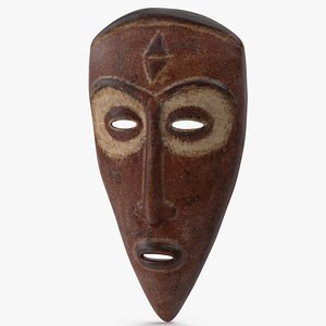 3D African Congo Mask 2