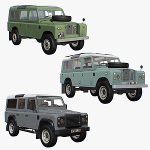 3D Land Rover Defender Collection