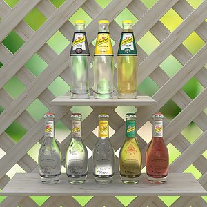 schweppes - bottles pack 3D model