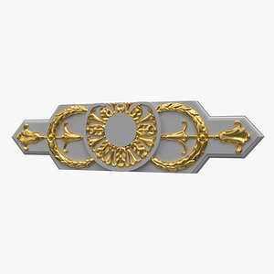 Plaster Decorative Bow DS360 3D model