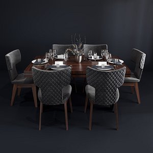 bamax dining room set 3D model