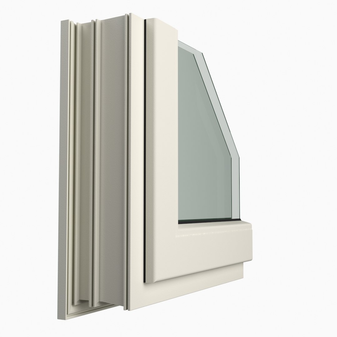 3d Plastic Window Profile Cutaway Model