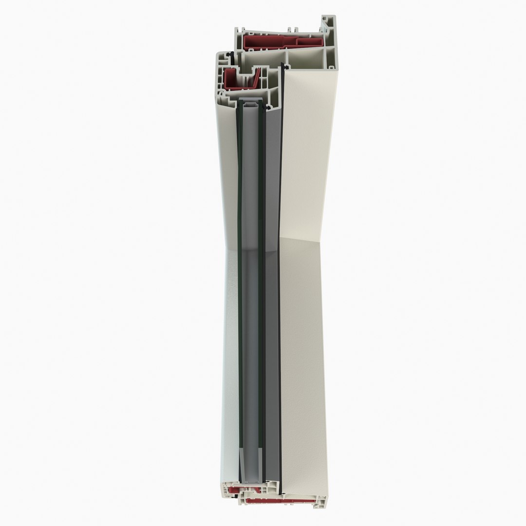 3d Plastic Window Profile Cutaway Model