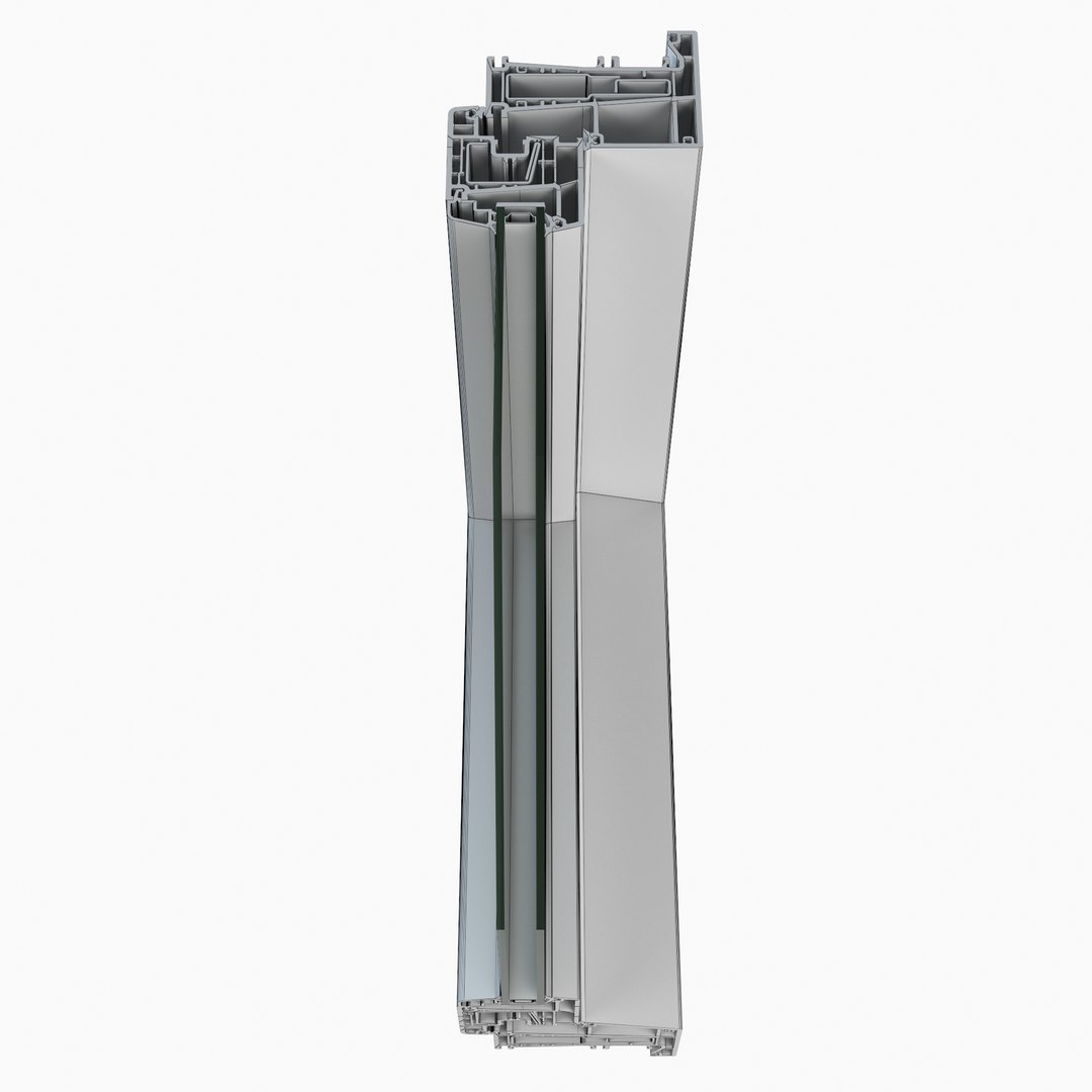 3d Plastic Window Profile Cutaway Model