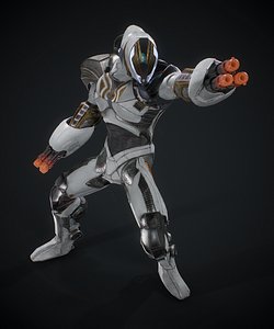 3D model sci-fi robot