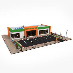 Supermarket Retail Store 3D