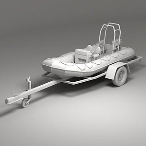 3d dinghy trailer model