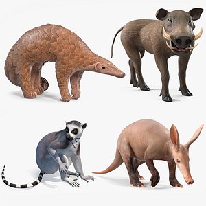African Mammals Rigged for Maya Collection