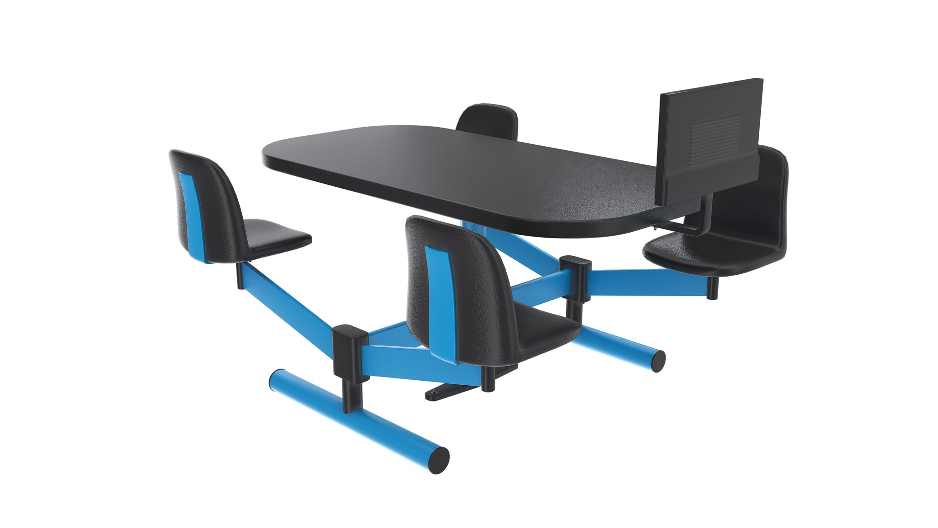 3D Bowling Table With Chairs And Monitor Model - TurboSquid 2281765
