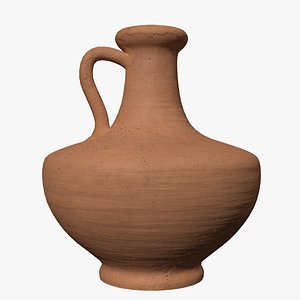 3D Antique clay jug 02 model