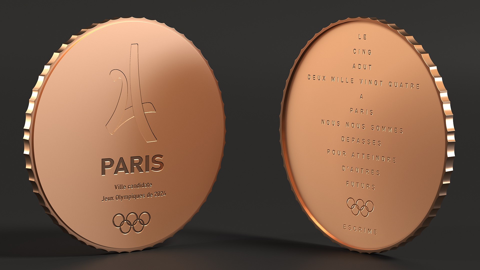 3D Olympic Medals 2024 Collection TurboSquid 2033937