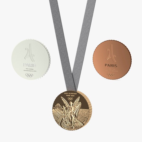 3D Olympic Medals 2024 Collection