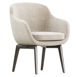 BELT  Fabric chair By Minotti 3D model