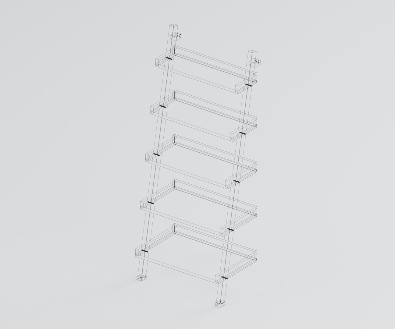 Leaning Oak Ladder Bookcase with Five Shelves and Wall Fixings 3D model https://p.turbosquid.com/ts-thumb/sd/Yhk7PE/ou/06_wire/jpg/1791507417/1920x1080/fit_q87/09d57766cefdac2edb19749befccff1afb661e2a/06_wire.jpg