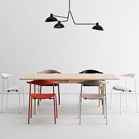 Carl Hansen Dining Set + Waldorf Triple Light