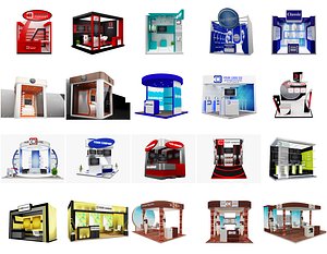 Booth Exhibition Stand c39 3D model