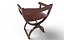Walnut leather Savonarola X chair