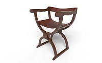 Walnut leather Savonarola X chair