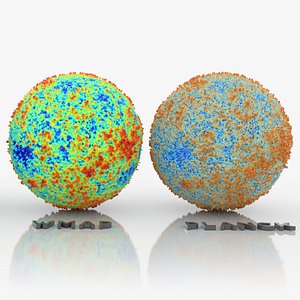 cosmic microwave background spheres - CMB 3D model