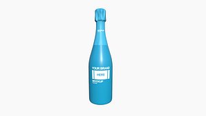 Wine Glass A08 - Blank Mock Up Basic Template 3D model