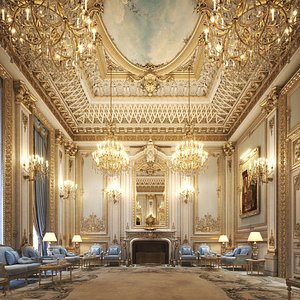 3D Royal Lounge Room model