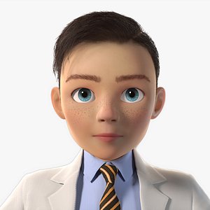 3D Cartoon doctor with binding