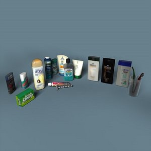 3d bathroom accessories model