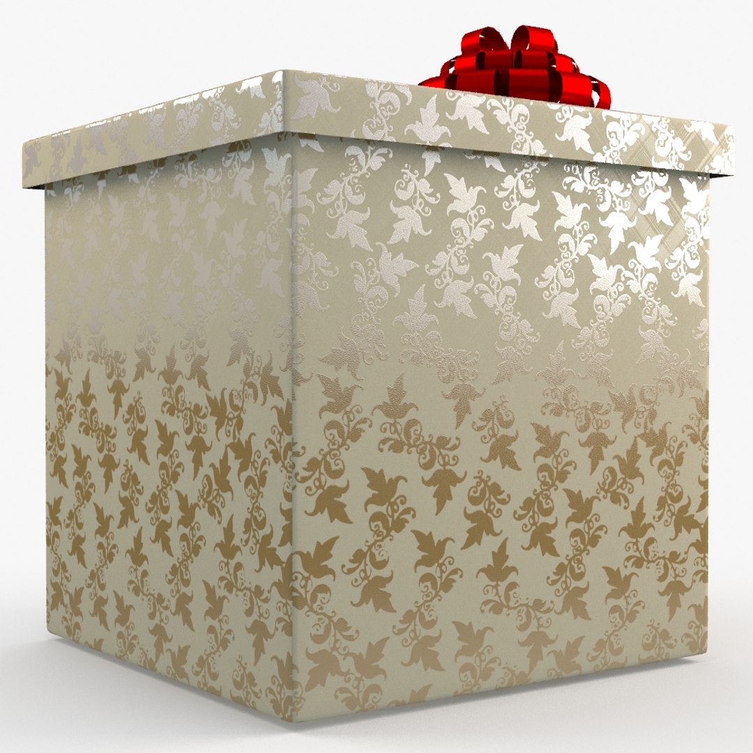 christmas gift present box dxf