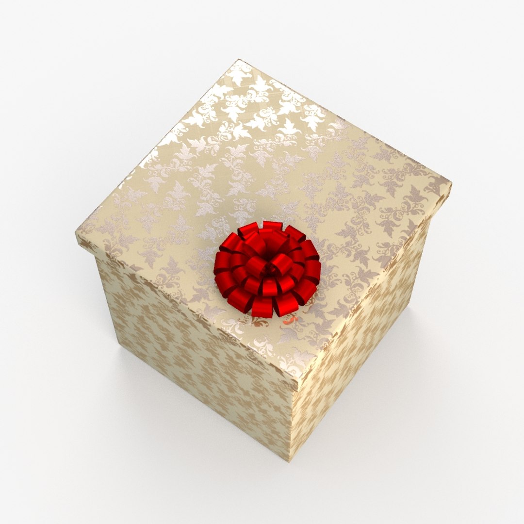 christmas gift present box dxf