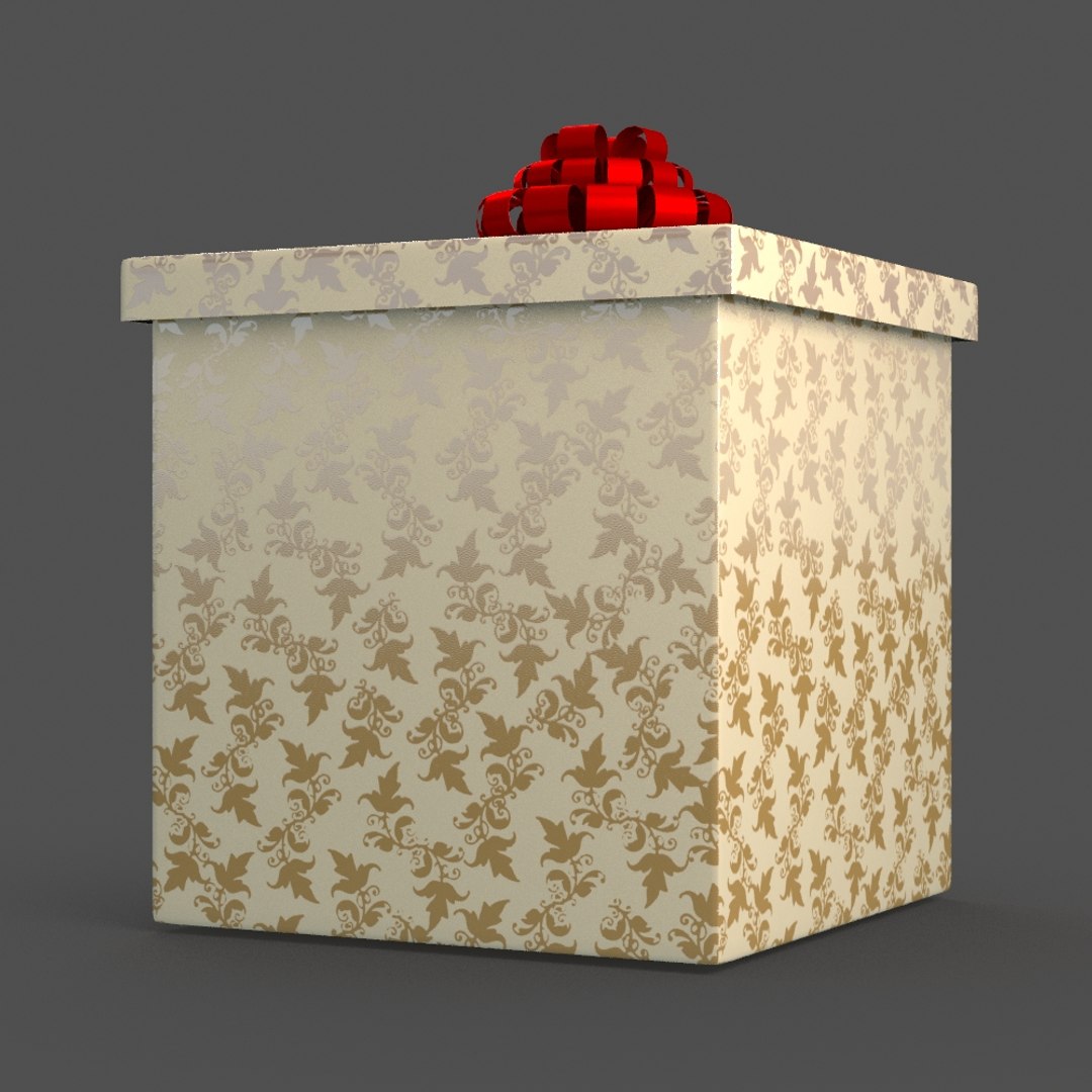 christmas gift present box dxf