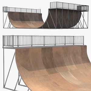 3D Extreme Sports Half Pipe