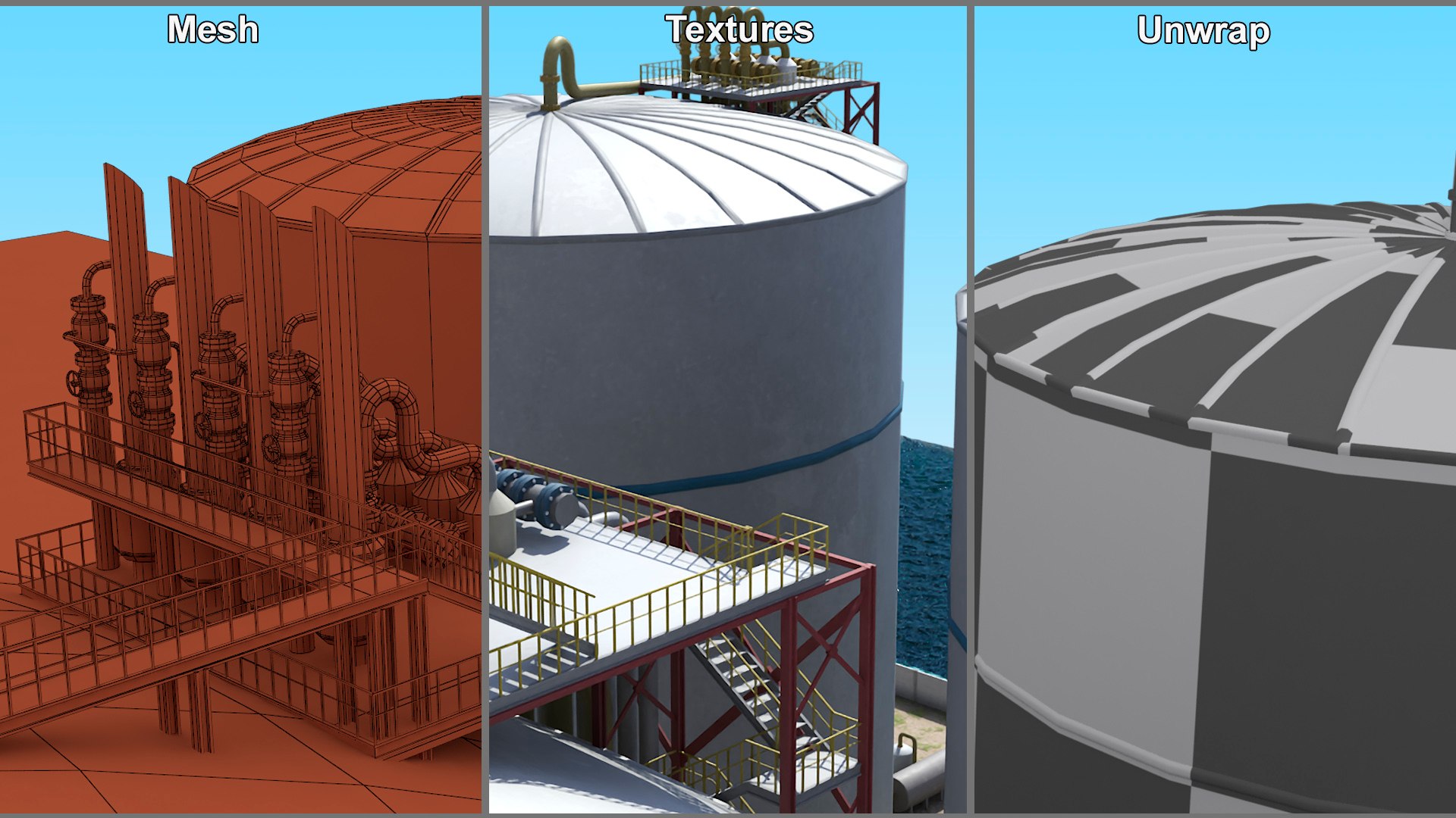 Liquefied Natural Gas Terminal 3D Model - TurboSquid 2309950