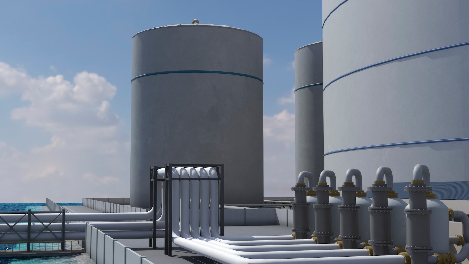 Liquefied Natural Gas Terminal 3D Model - TurboSquid 2309950