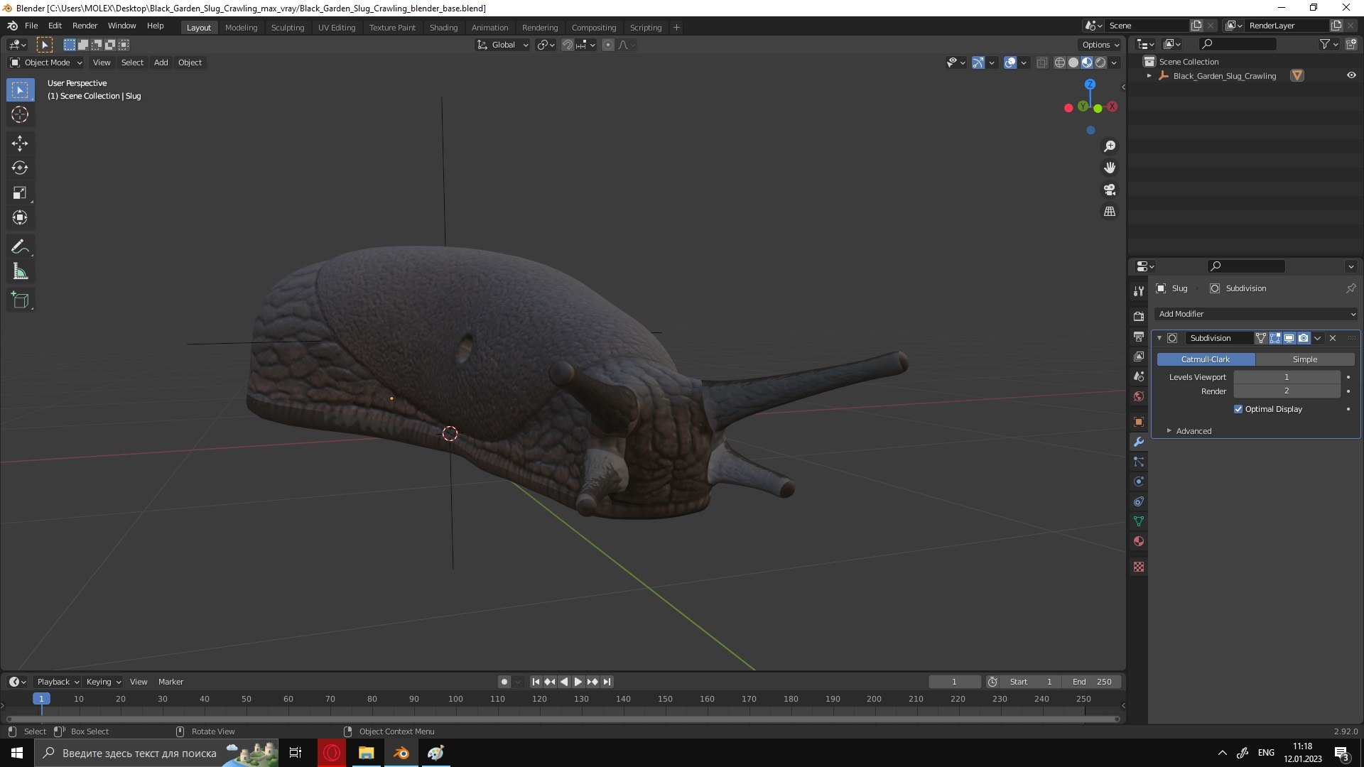 Black Garden Slug Crawling 3D model https://p.turbosquid.com/ts-thumb/se/EMHzVU/oM/blackgardenslugcrawlingc4dmodel034/jpg/1673621800/1920x1080/fit_q87/c4a8baadbcfa58e3da7c102be4e6ccafbfea86b2/blackgardenslugcrawlingc4dmodel034.jpg